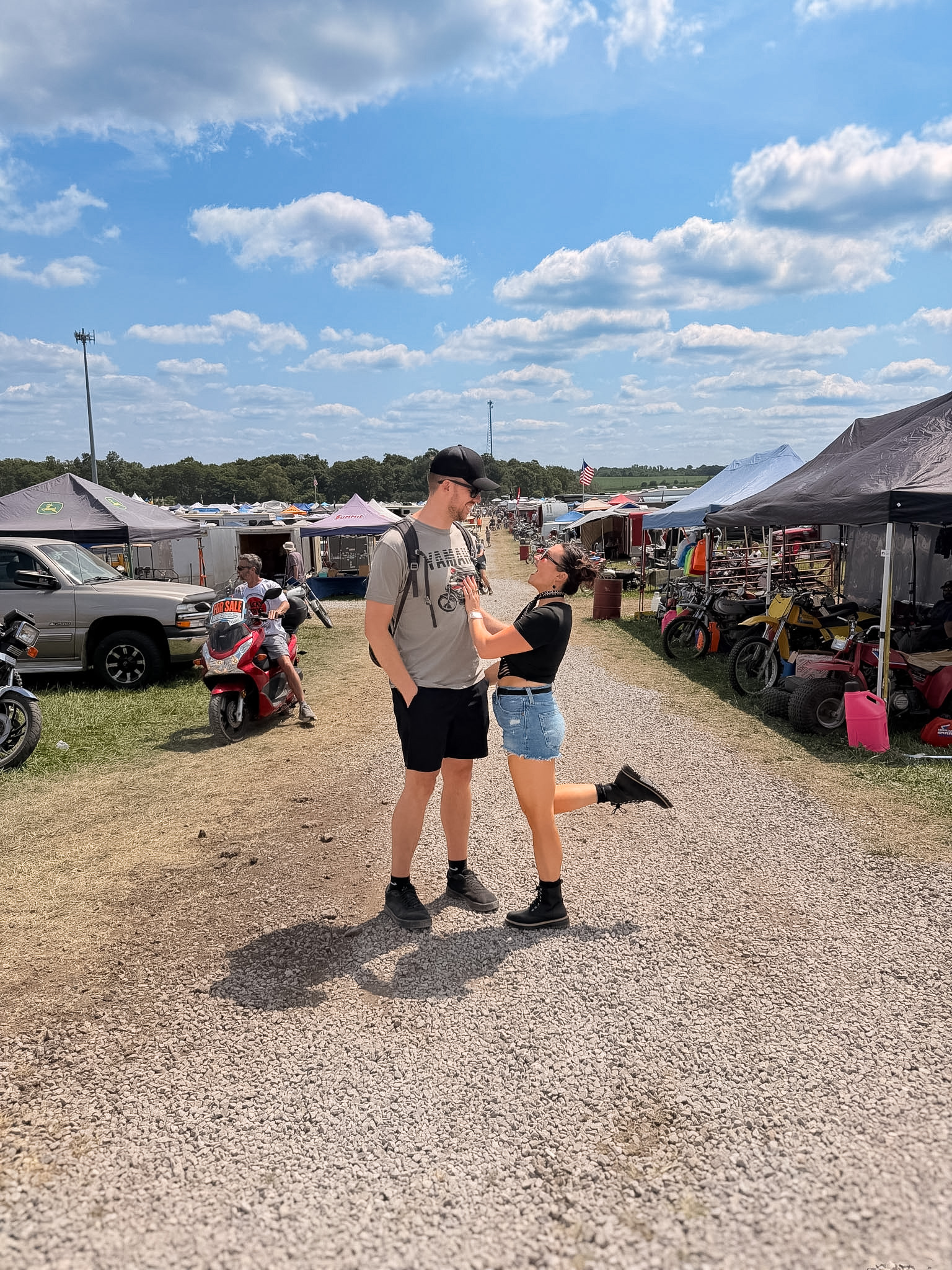 AMA Motorcycle Days Mid-Ohio swap meet tents
