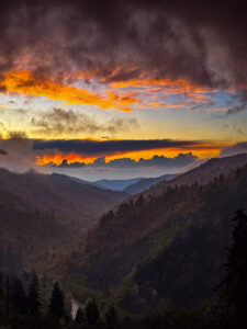 Sunset at Morton Overlook in the Smoky Mountains