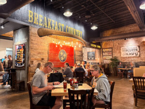 Interior of Buffalo Breakfast Co in Gatlinburg with southern modern decor