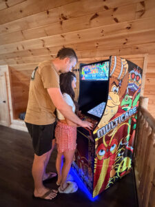 Game room at Sevierville cabin rental