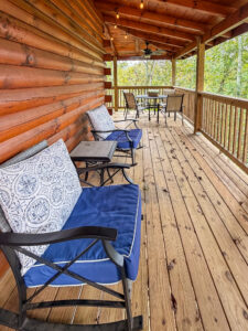 front porch at Sevierville cabin rental