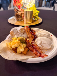 Hot air balloons over Albuquerque at sunrise during the International Balloon Fiesta