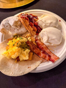 Breakfast buffet at the Observation Deck at the Balloon Museum during Balloon Fiesta