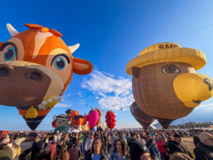 Albuquerque International Balloon Fiesta Painted Horizons theme balloons special shapes