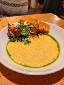 Bison short rib entree at Farm and Table restaurant