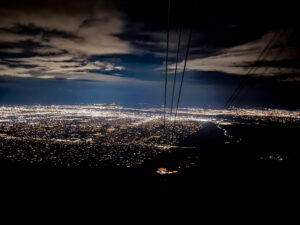 Sandia Parkway Tram Views at Night