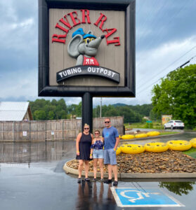 Floating the river with River Rat Tubing — a must-try activity and one of the best things to do in Gatlinburg