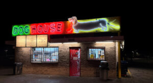 3 days in Albuquerque — Route 66 neon signs at night dog house