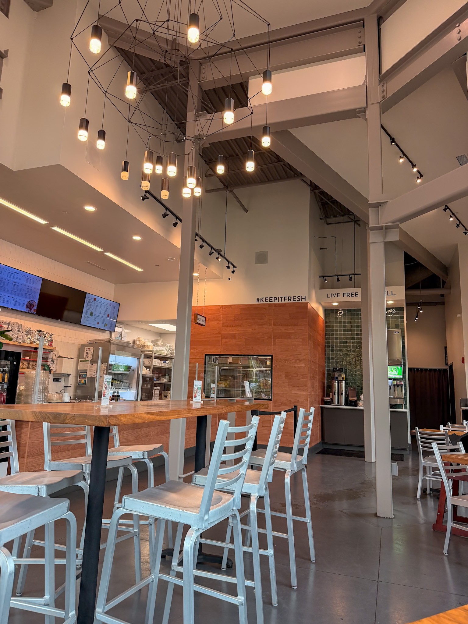 Lane Parke shopping and lunch at Chop N Fresh on a weekend in Birmingham