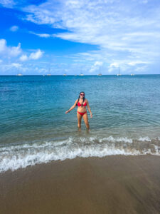 Frigate Bay St Kitts calm water and shell collection spot