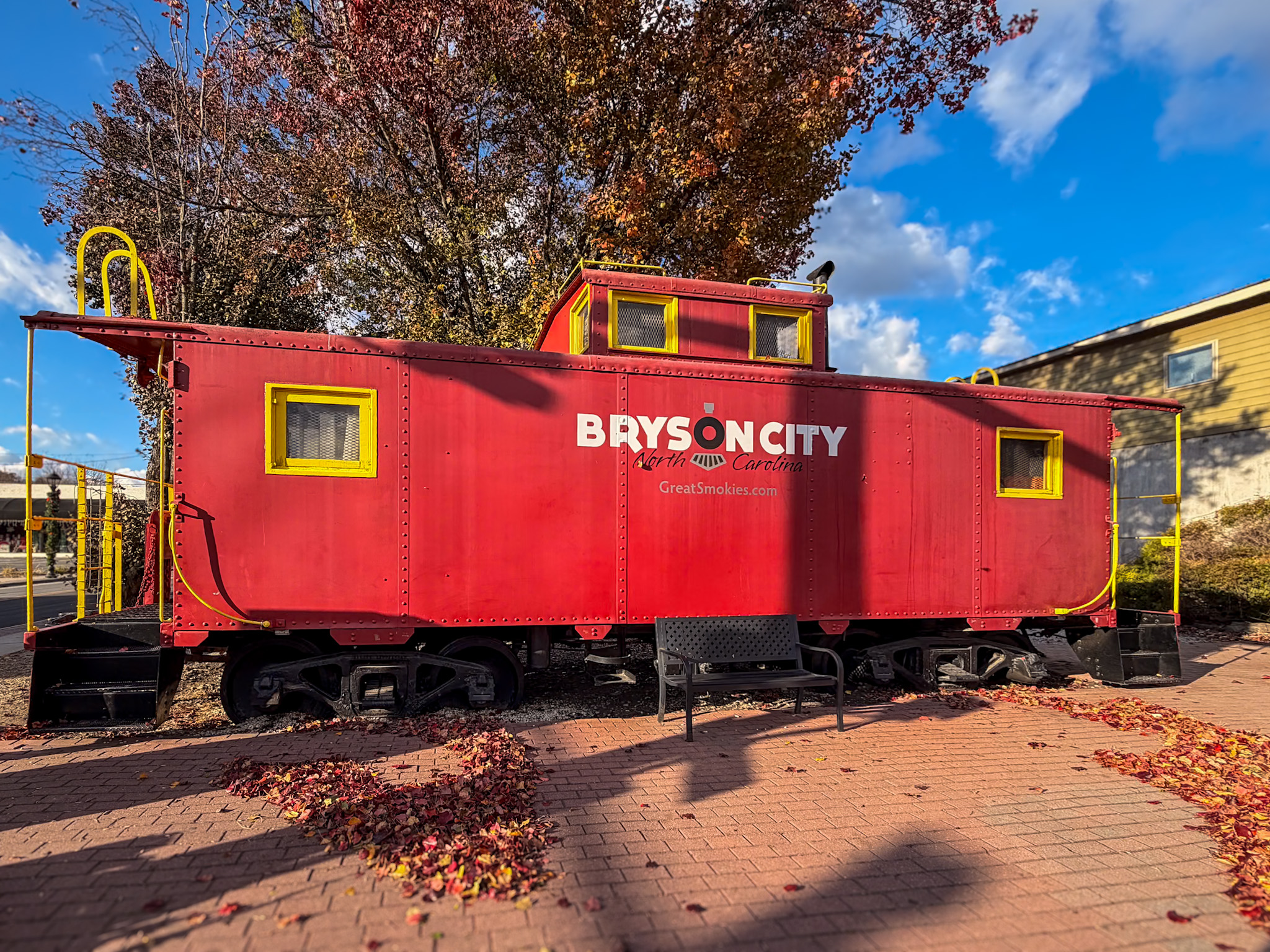 Great Smoky Mountains Railroad train ride during a weekend in Bryson City and Dillsboro