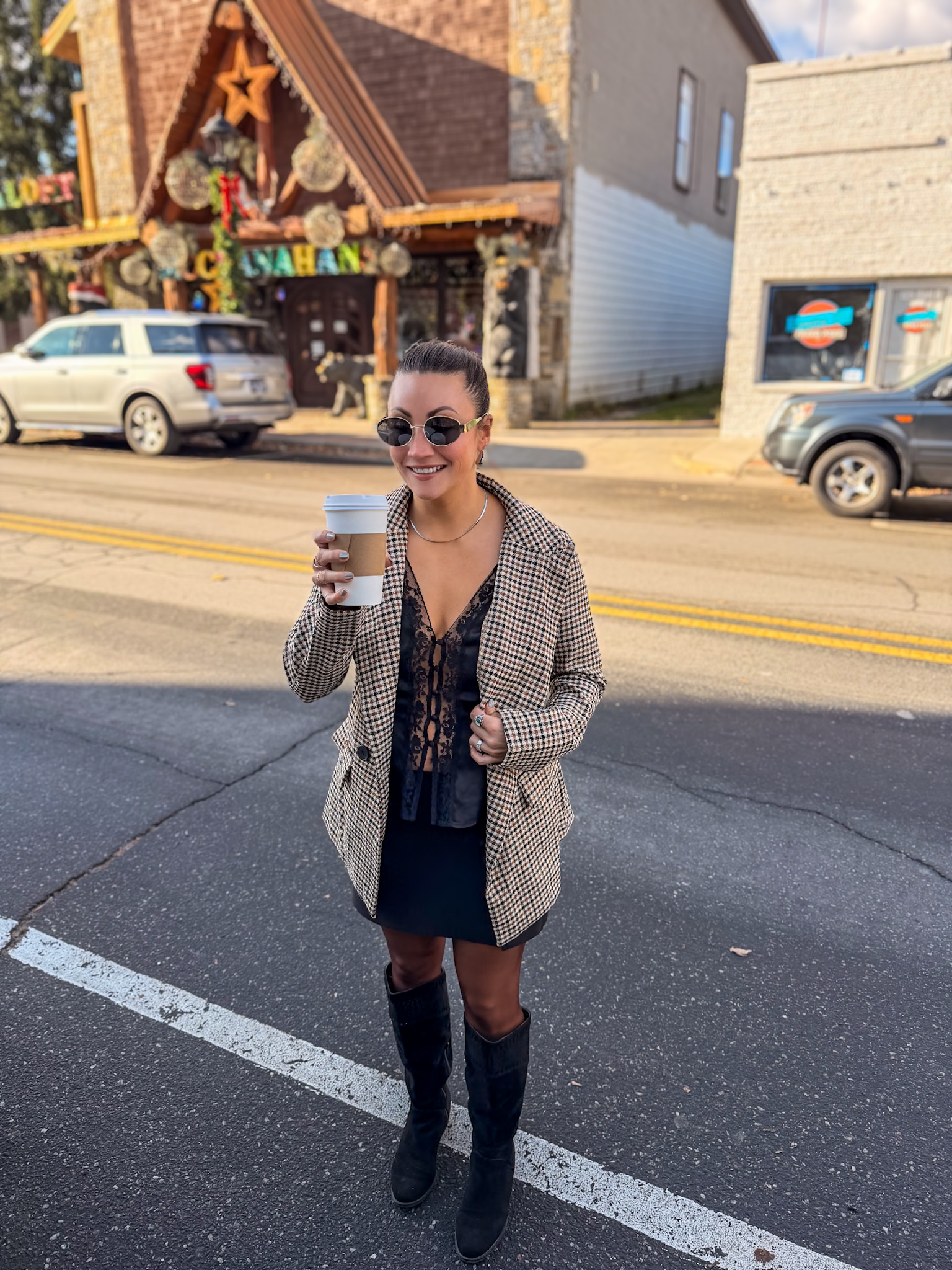 Downtown Bryson City shops on a weekend in Bryson City and Dillsboro