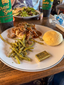 Great Smoky Mountains Railroad Review First Class meal and table setup