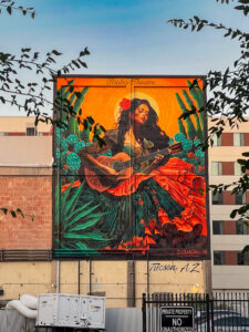Mural Guide to Tucson Girl Playing Guitar mural
