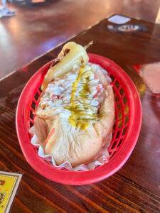 BK Tacos Sonoran Hot Dogs in Tucson fully loaded