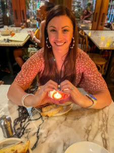 Beef fat candle at OvenBird – best dinner in Birmingham AL