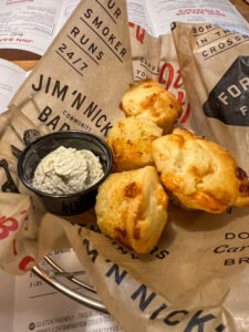 Jim ’N Nick’s BBQ cheese biscuits lunch Birmingham