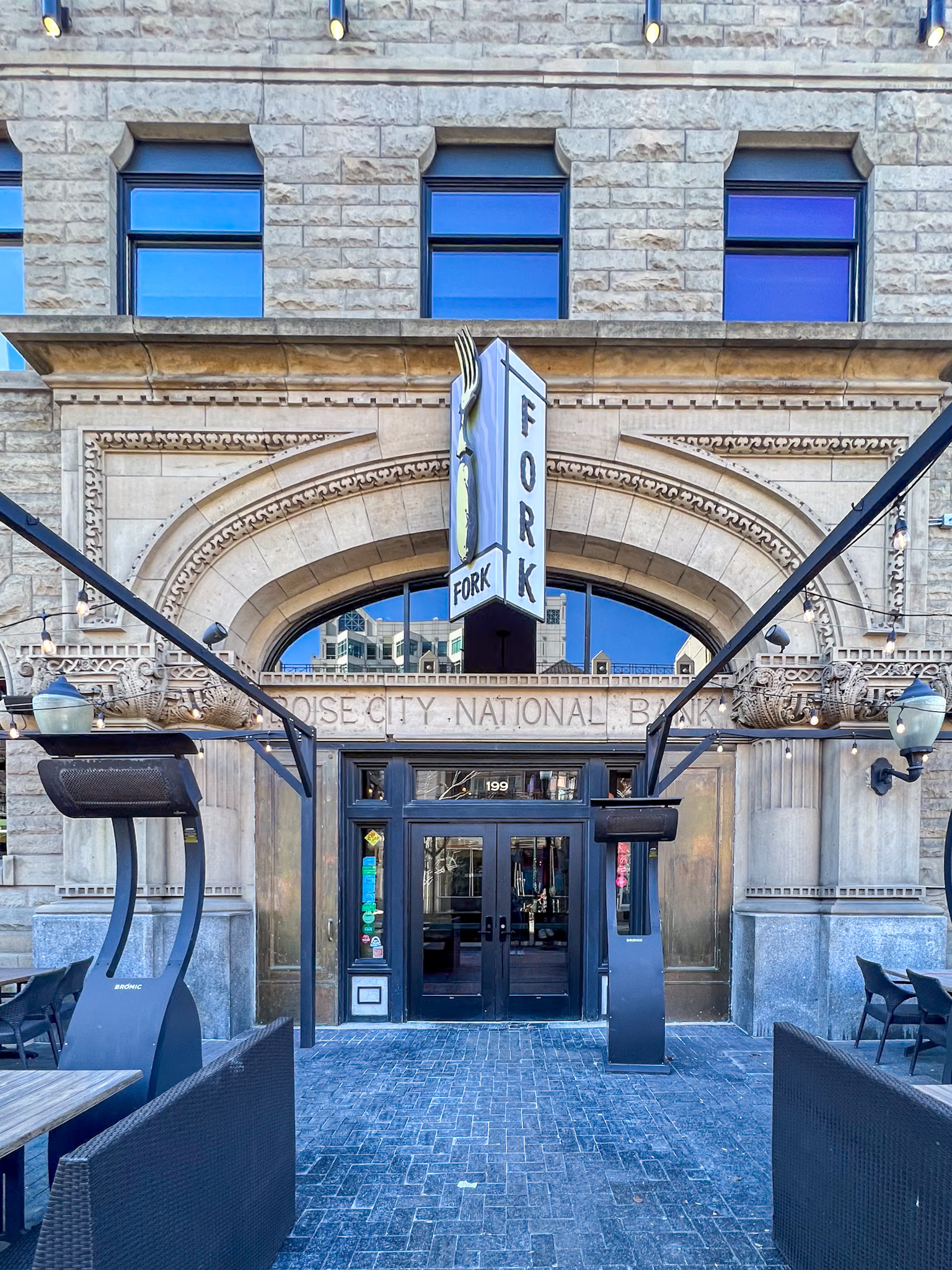 Fork Boise Review – exterior of Fork restaurant in downtown Boise