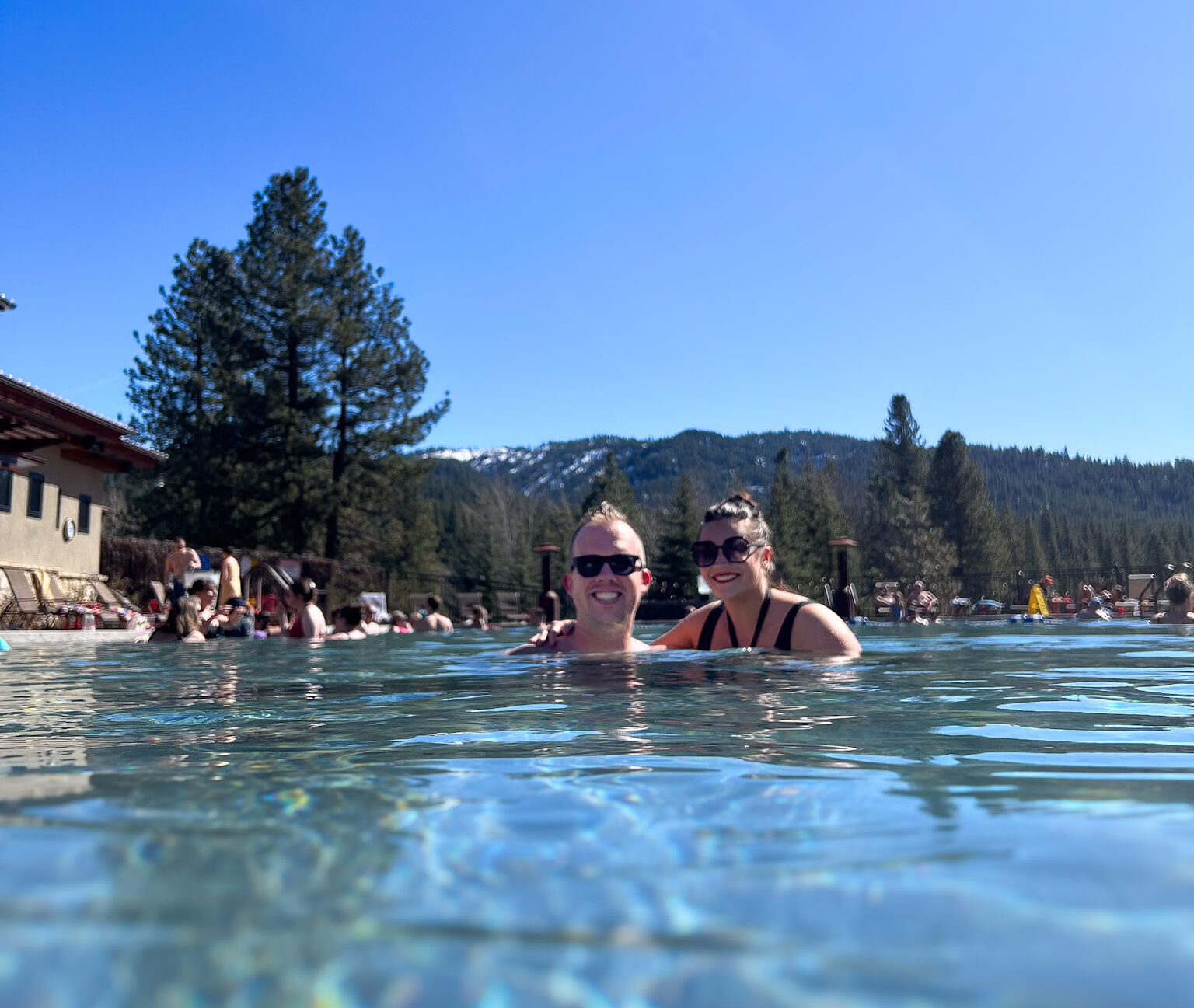 Relaxing at The Springs Idaho City Hot Springs near Boise