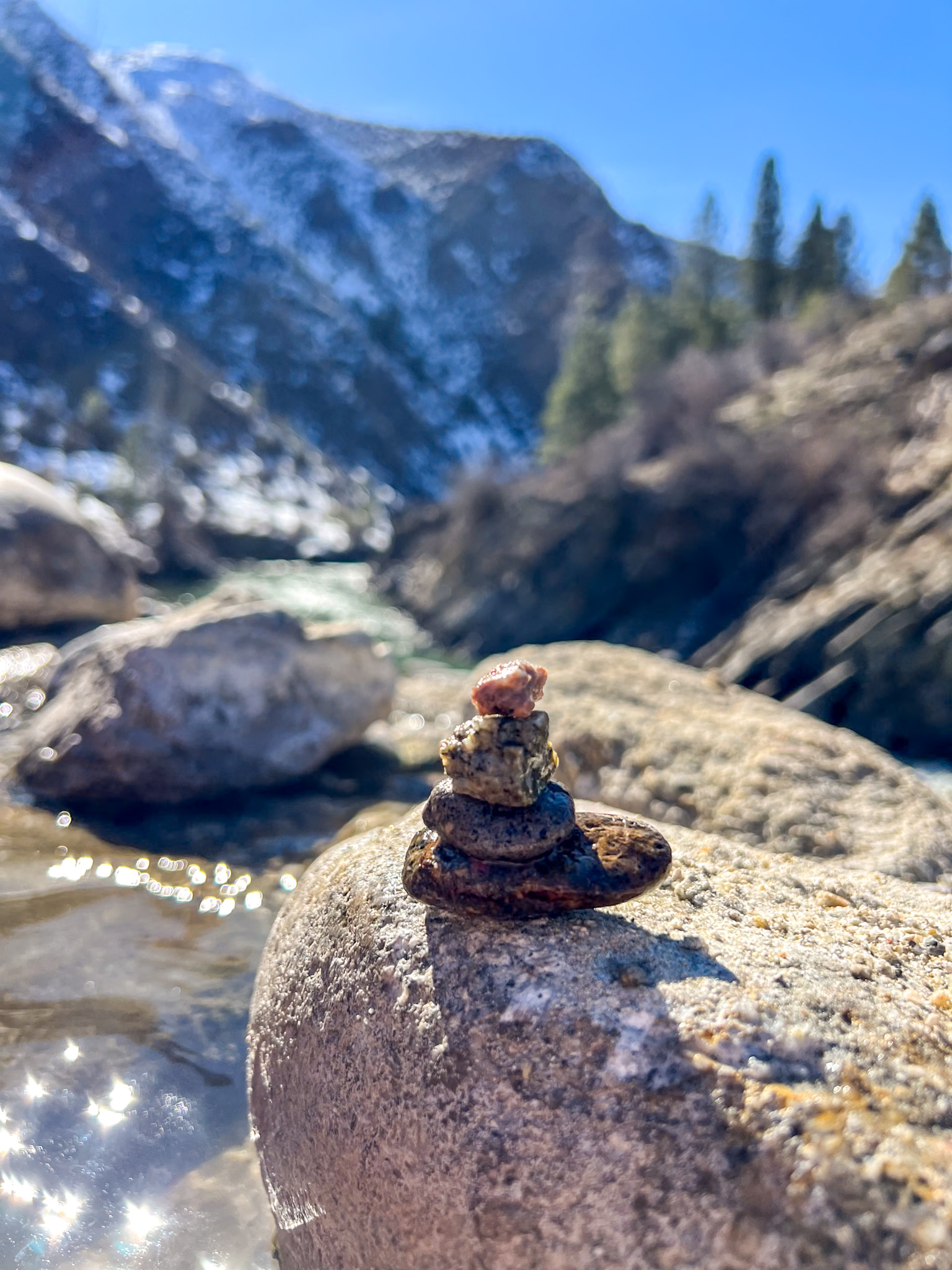 Scenic river views from Kirkham Hot Springs Idaho