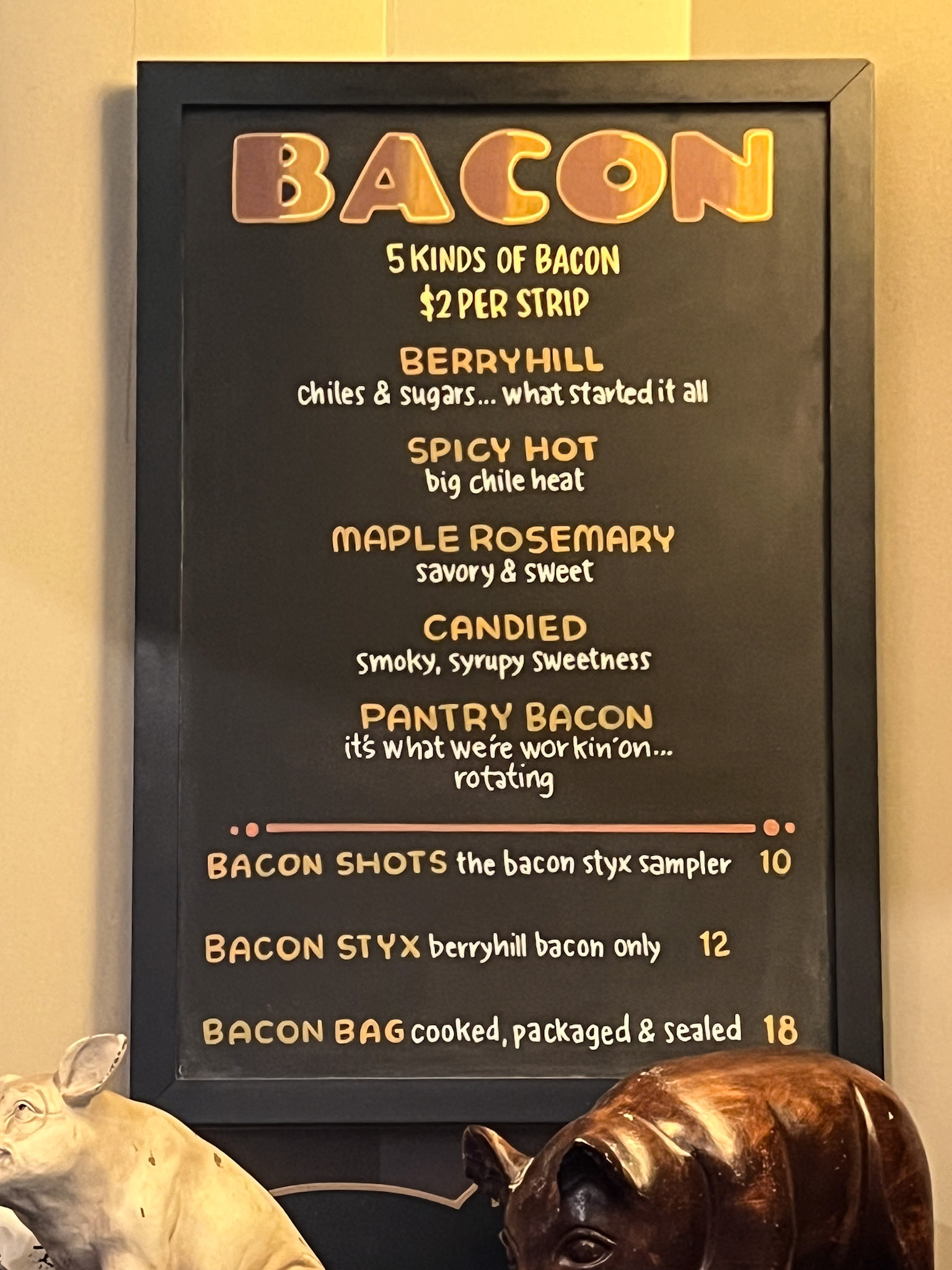 BACON Boise review brunch menu highlights