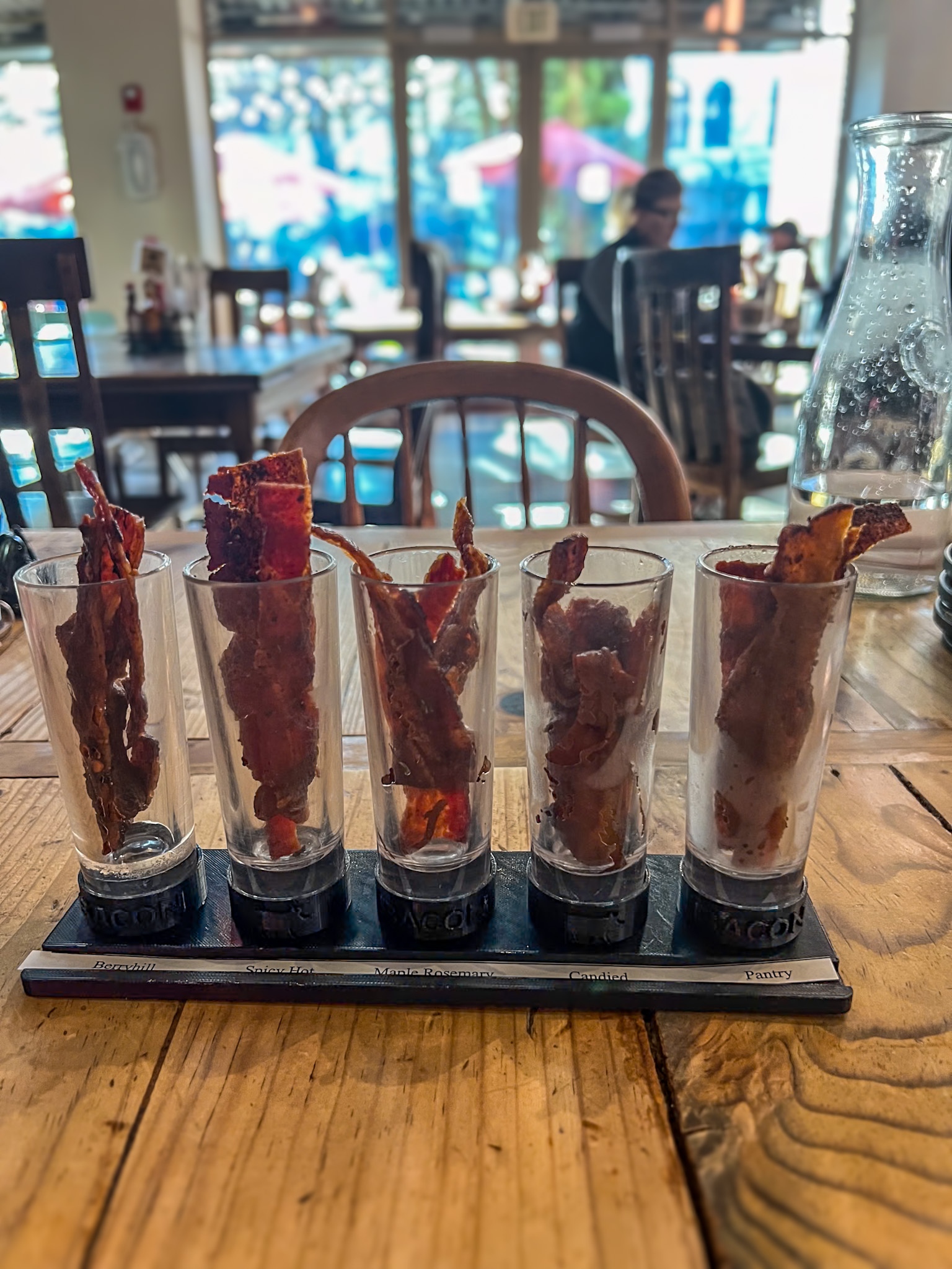 Best breakfast in Boise bacon flight at BACON