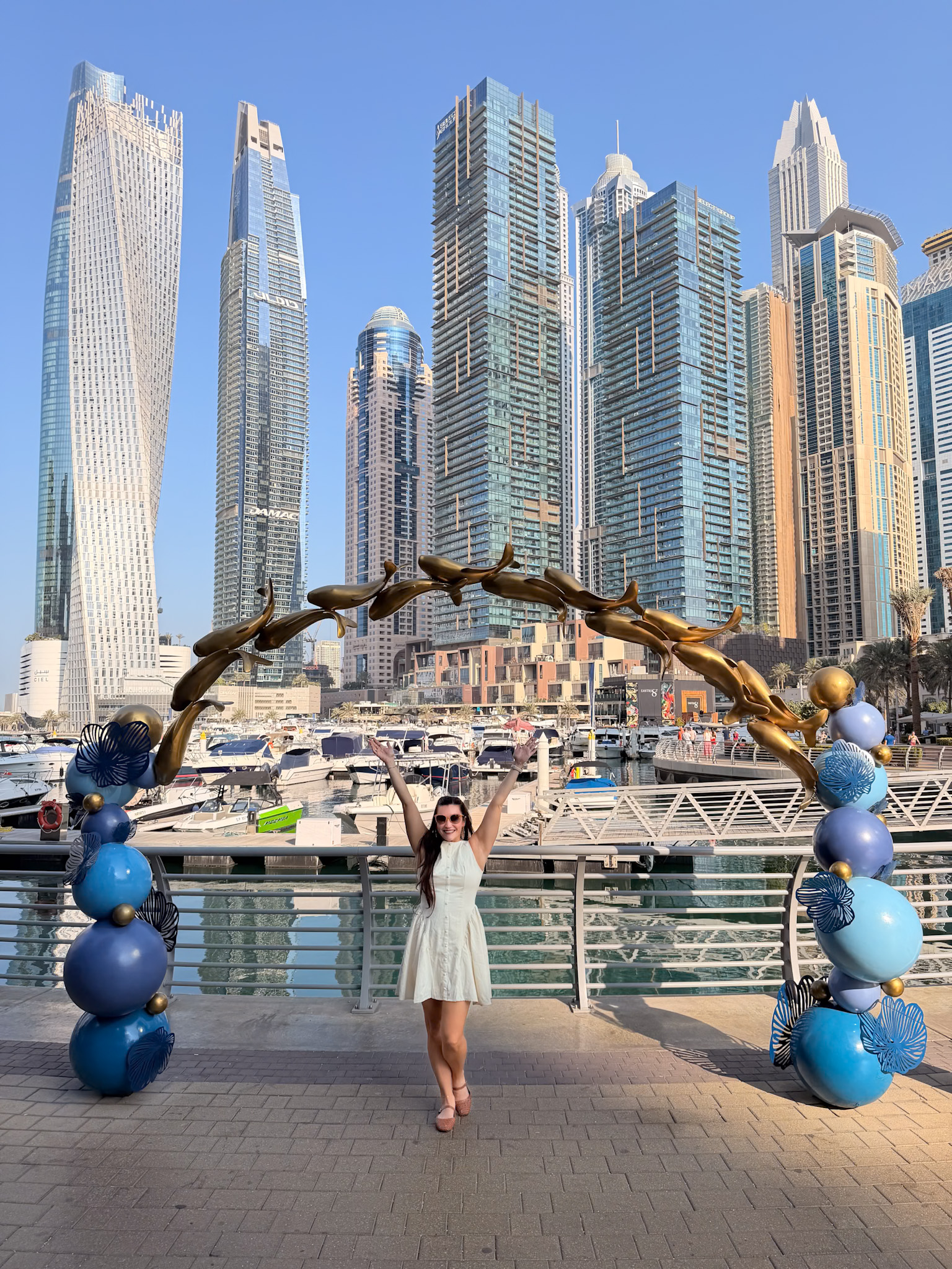 Dubai Marina skyline during a 3 days in Dubai trip