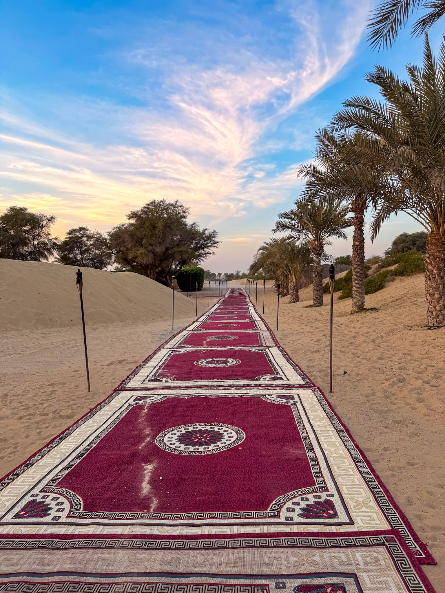Dubai travel guide showing the Dubai desert at sunset