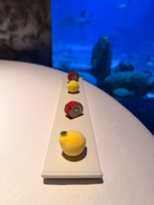 Ossiano Dubai review dessert and petit fours course