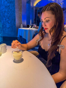 Ossiano Dubai review nighttime ambiance at Atlantis The Palm mint tea