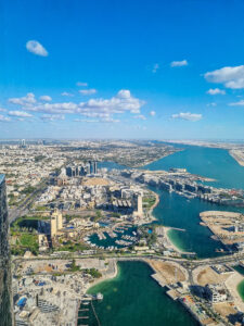 Observation Deck at 300 Corniche and Arabian Gulf views