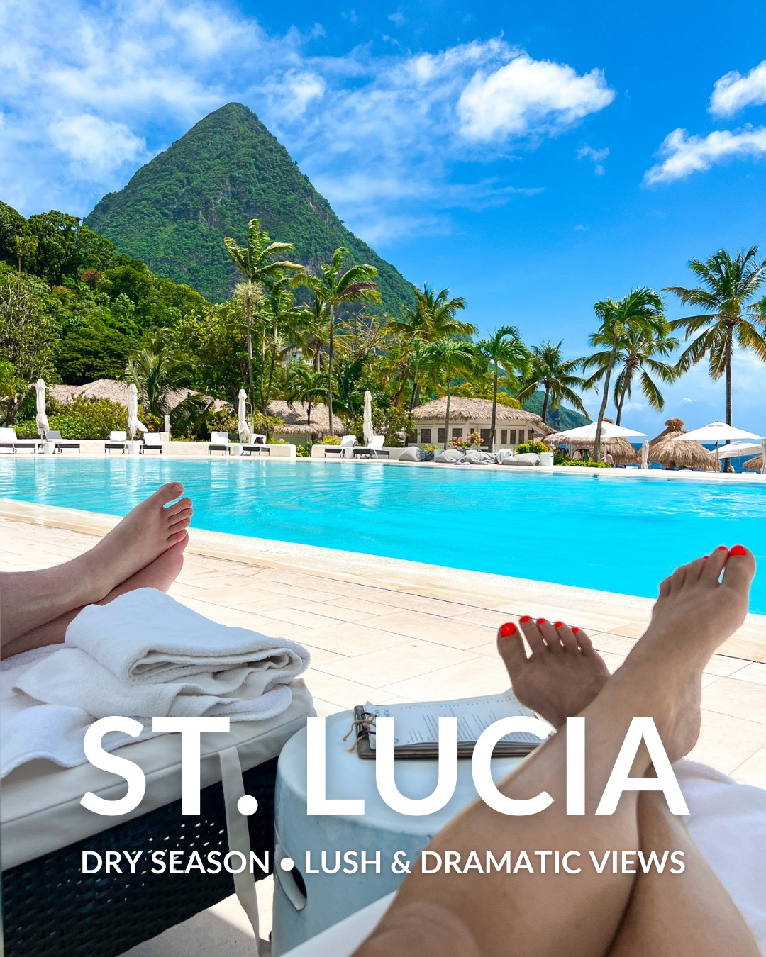 Best islands to visit in January with St. Lucia Piton views