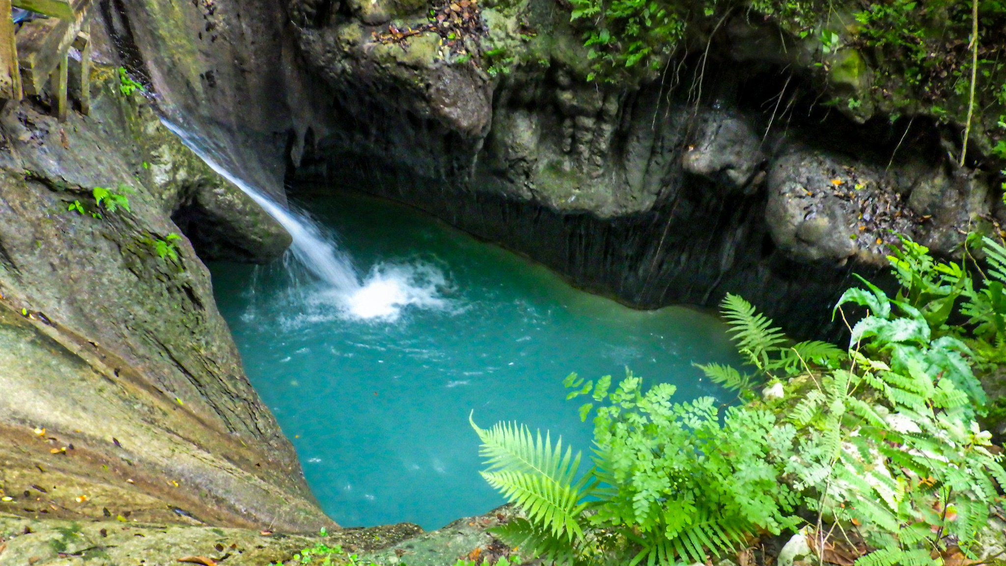 Hiking trail at the Waterfalls of Damajagua in Puerto Plata