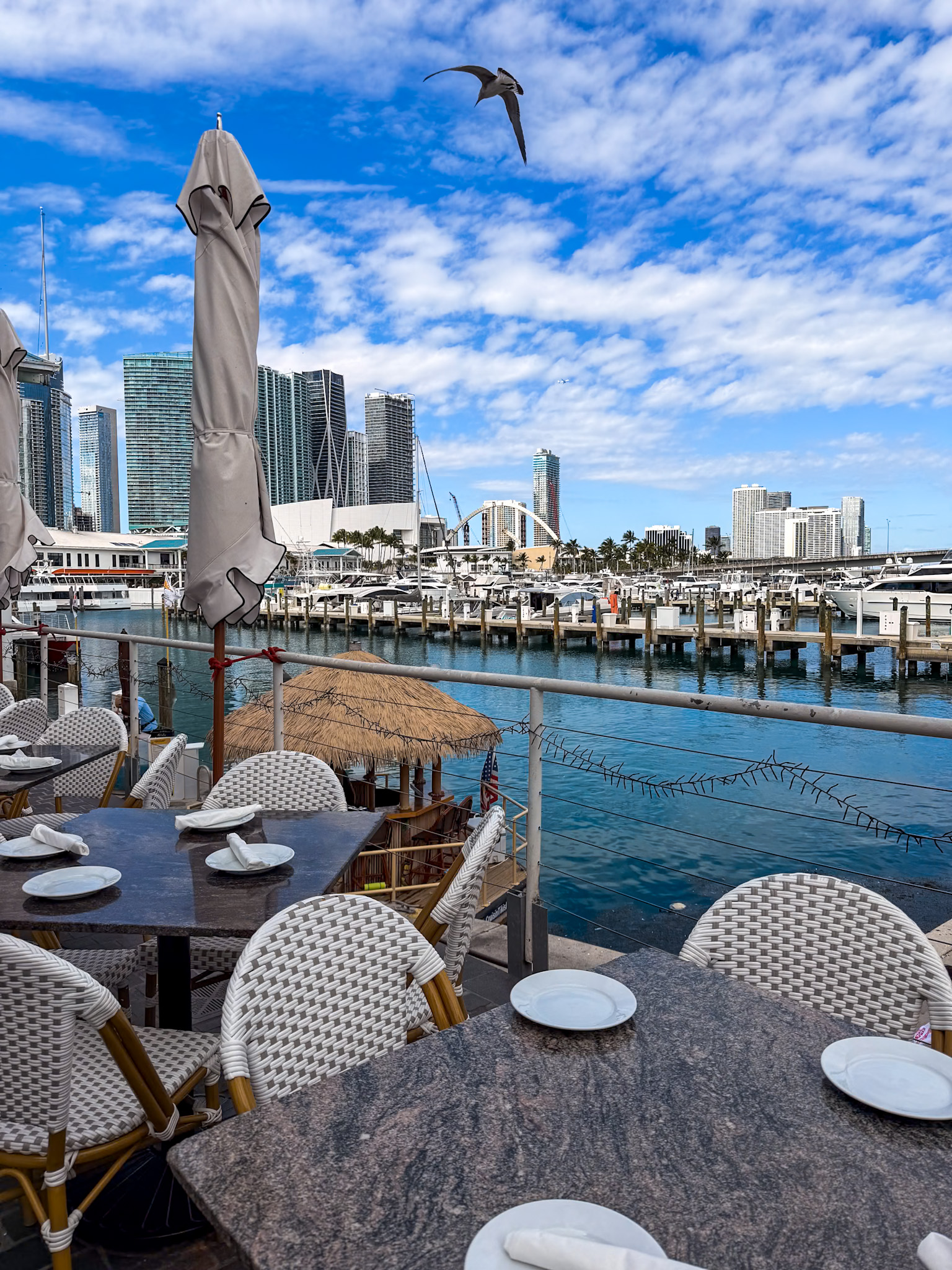 Best Restaurants in Downtown Miami marina views at Bayside Marketplace