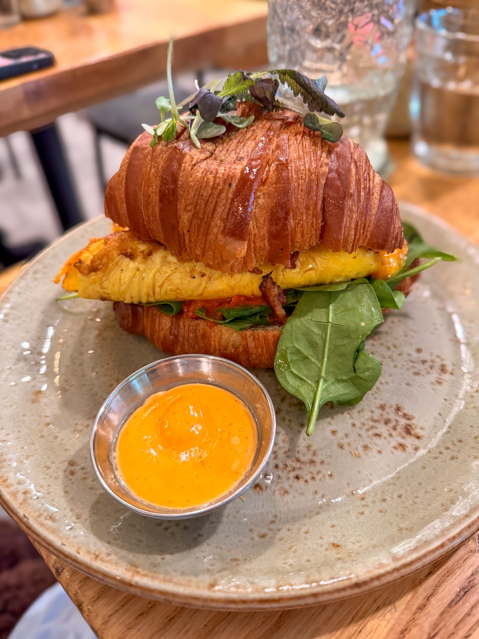 Best Restaurants in Downtown Miami breakfast sandwich at Café Bastille