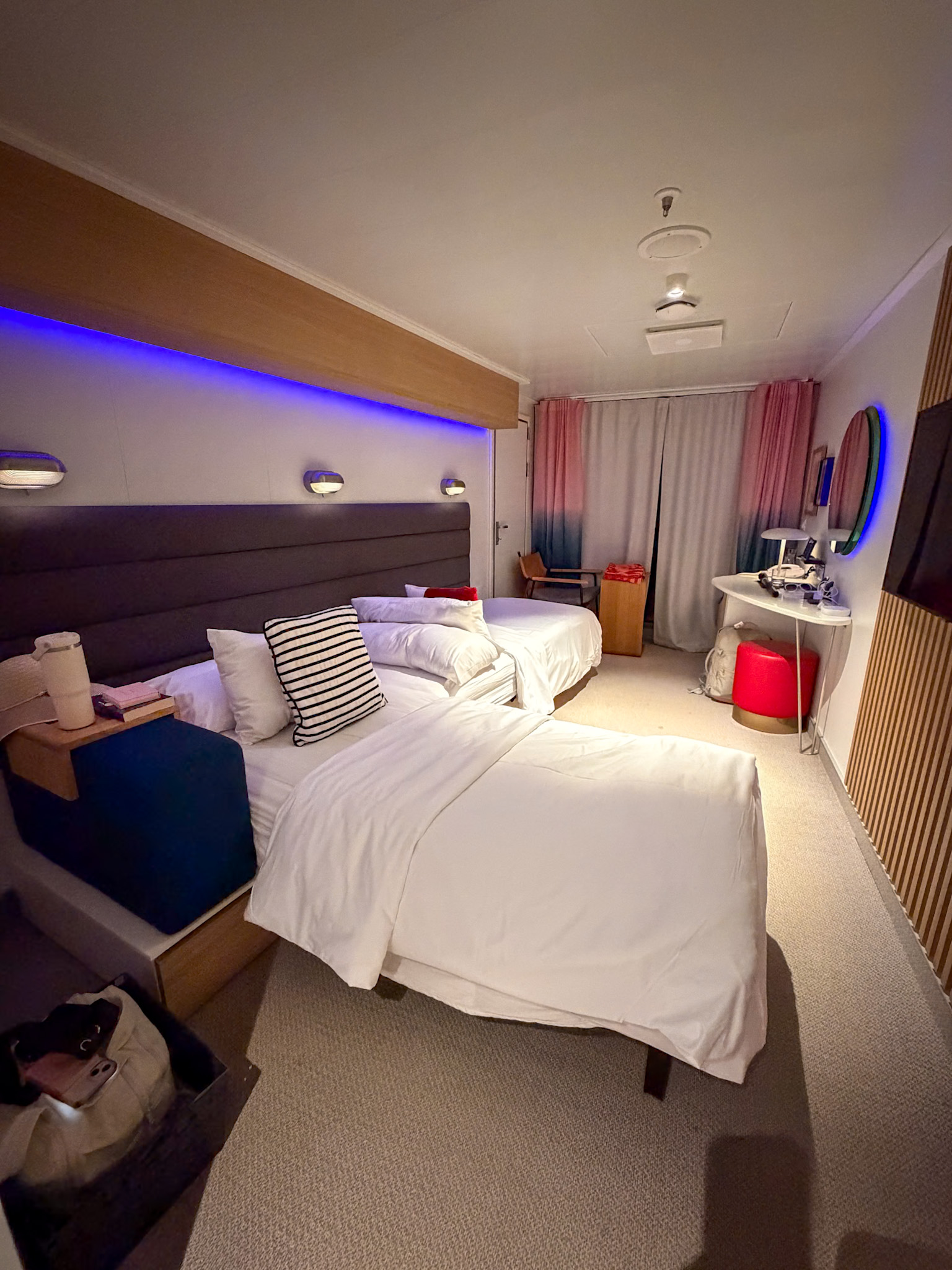 Virgin Voyages cabin guide Insider cabin layout