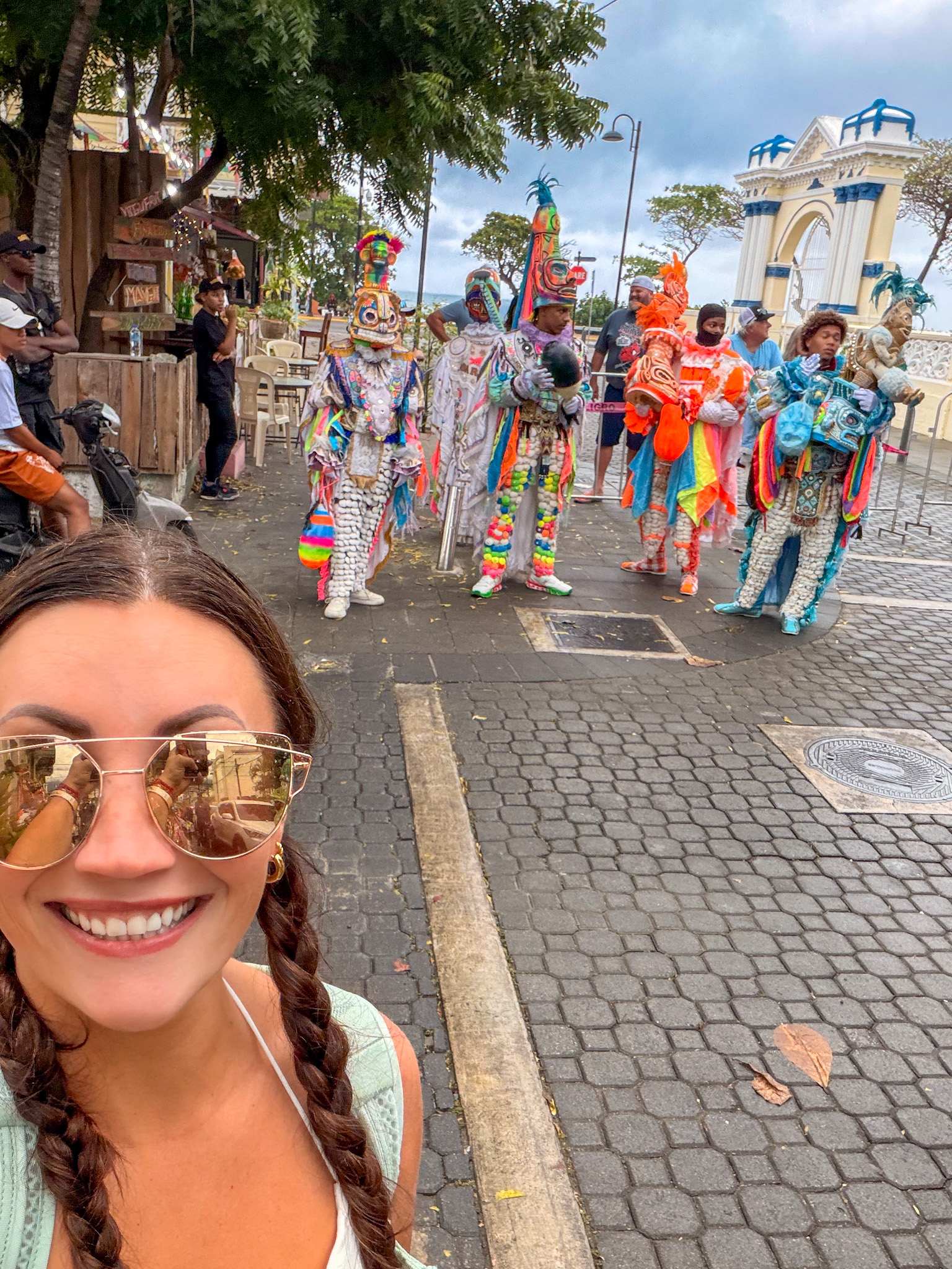 Colorful masks from La Vega Carnival Dominican Republic