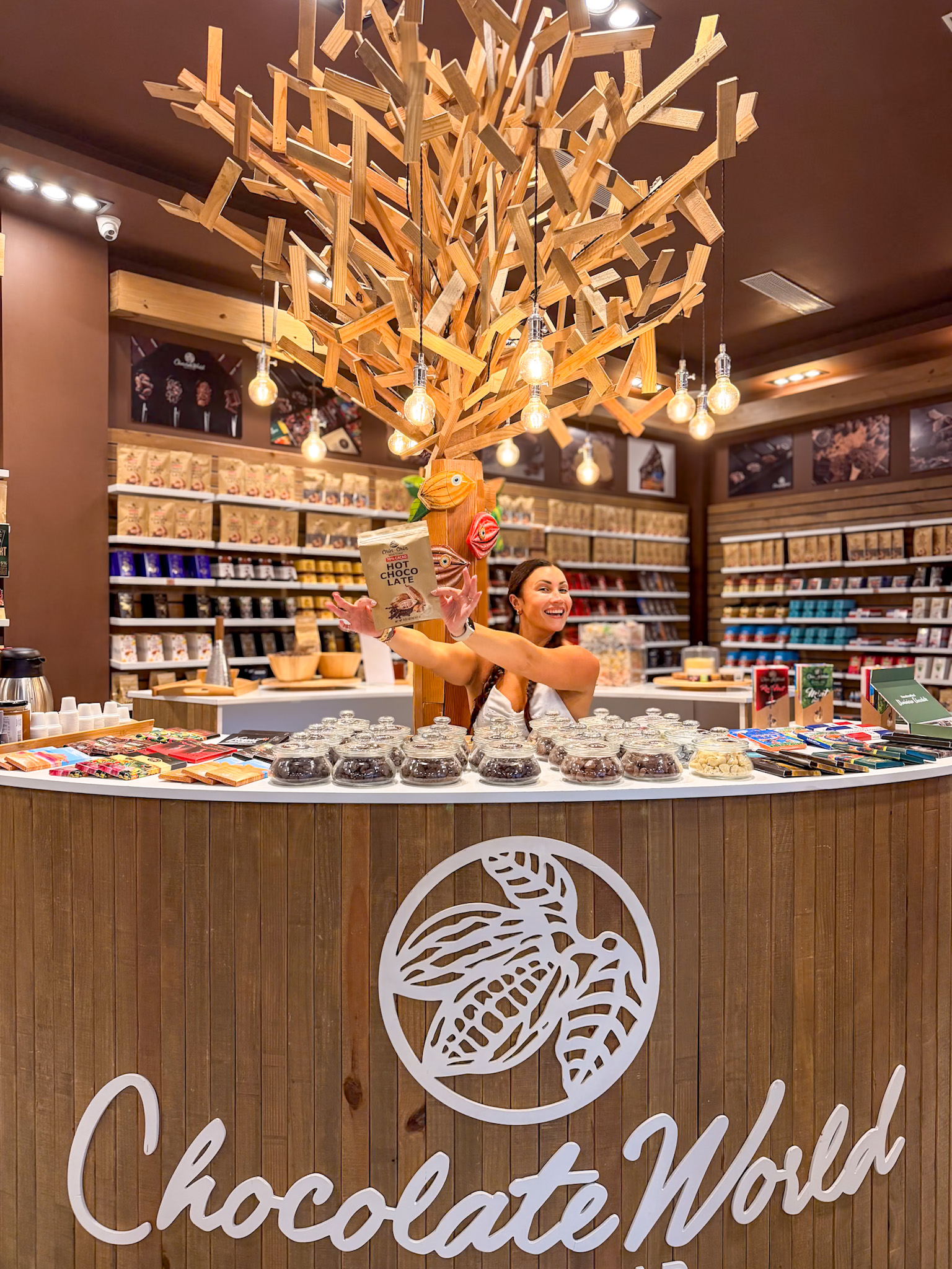 Puerto Plata cruise port guide chocolate shop display