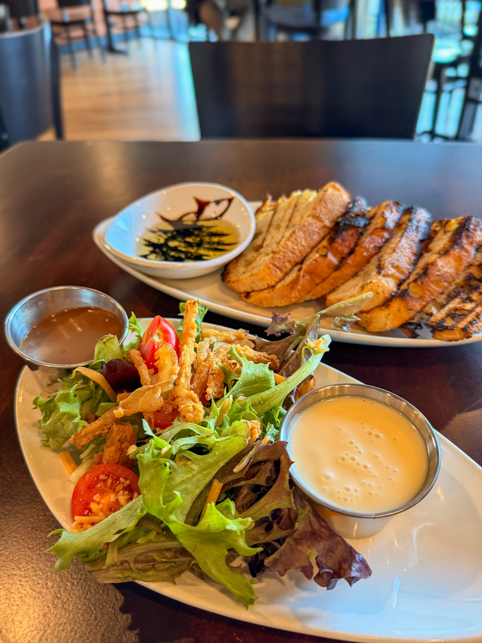 Fire & Salt Oak Ridge Tennessee house bread with balsamic reduction