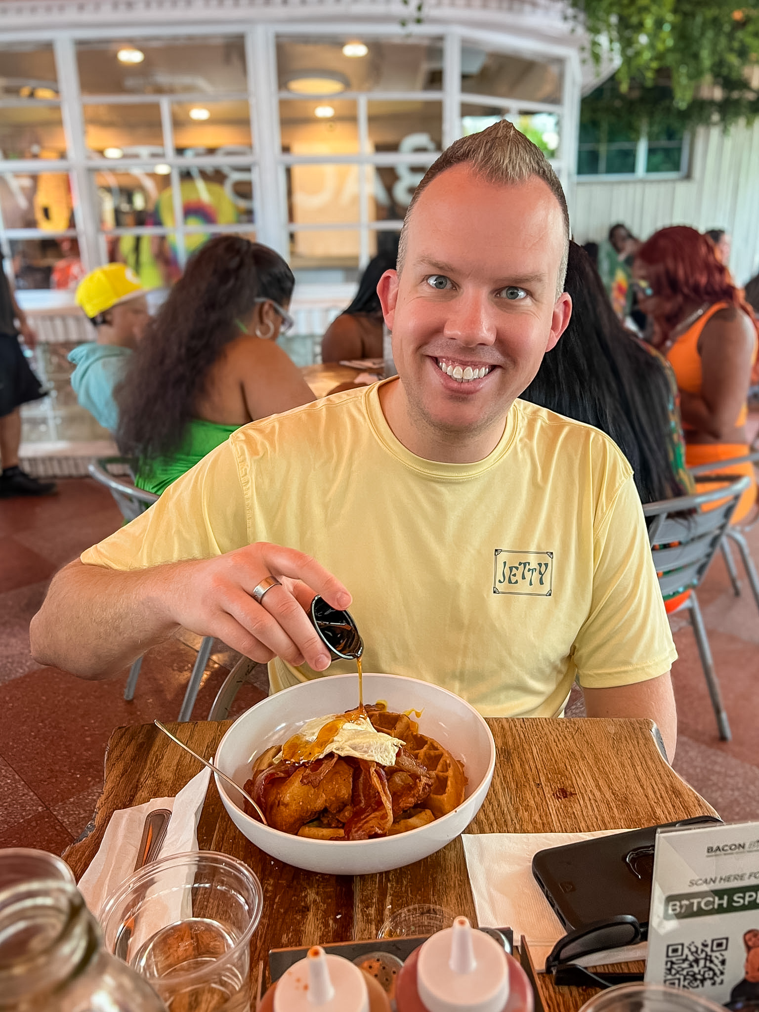 Bacon Bitch Miami Review bacon egg breakfast sandwich close up