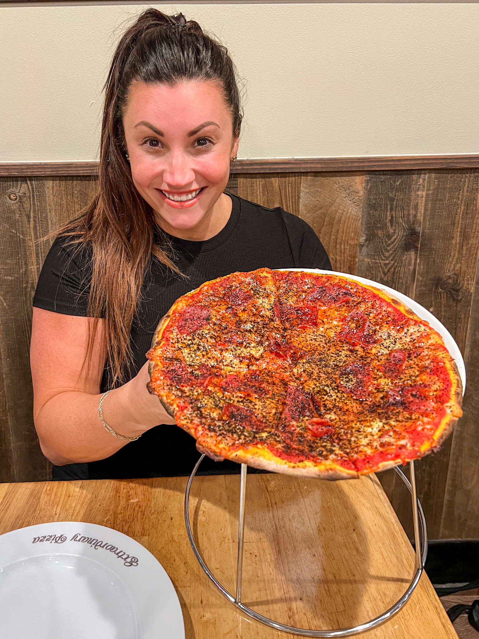 Mister 01 South Beach review Coffee Paolo pizza with honey and salami