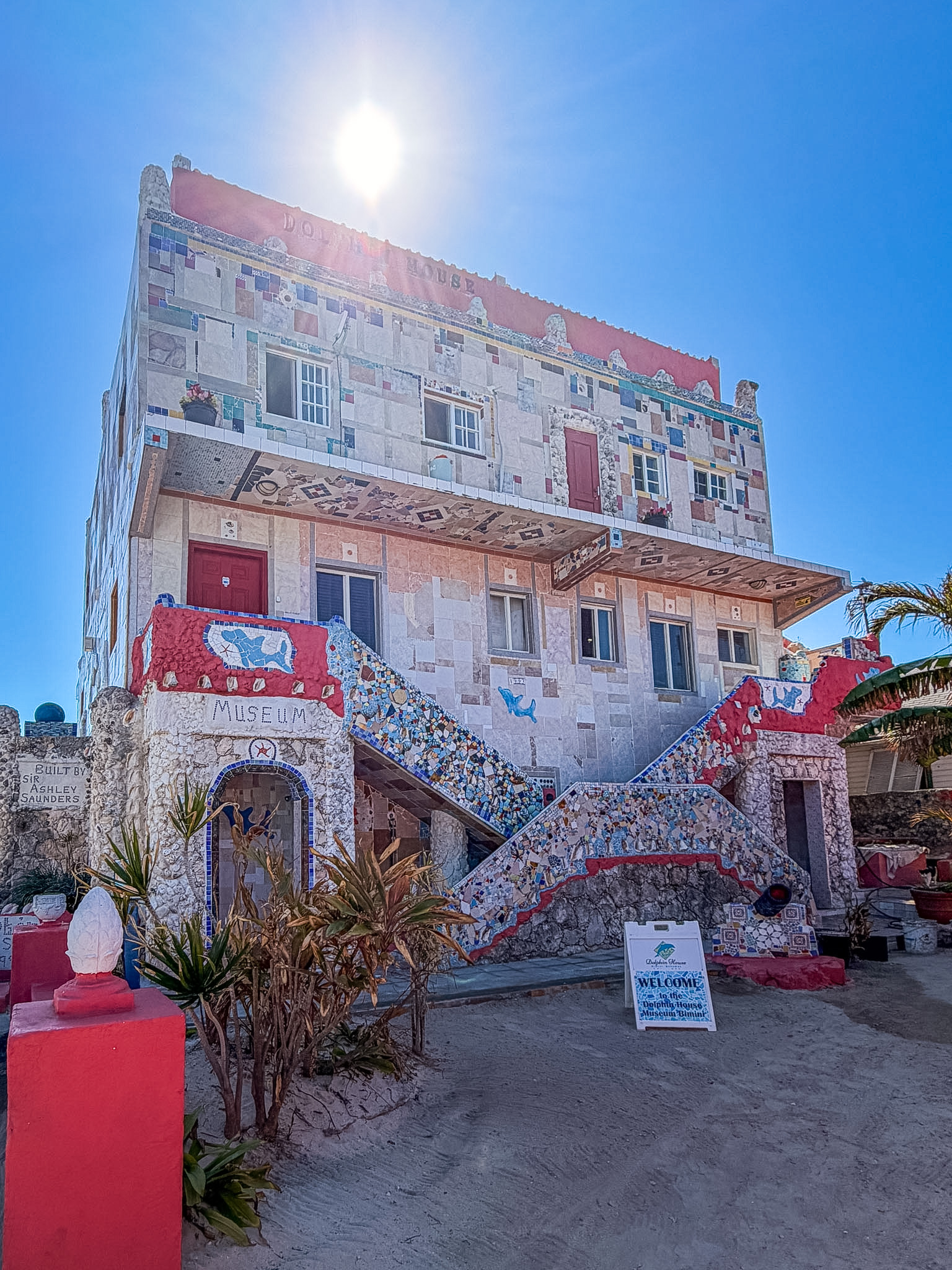 one day in Bimini Dolphin House colorful exterior