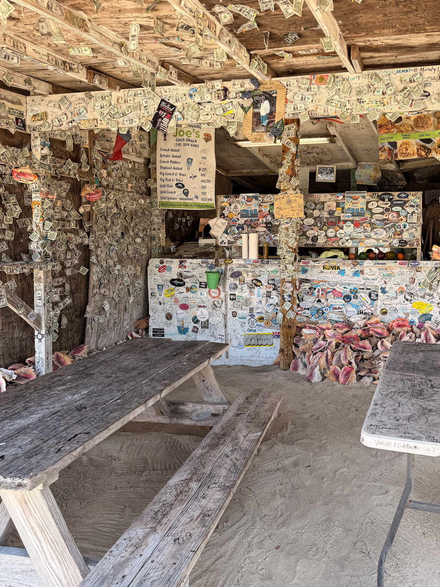 one day in Bimini conch salad Joe’s Conch Shack