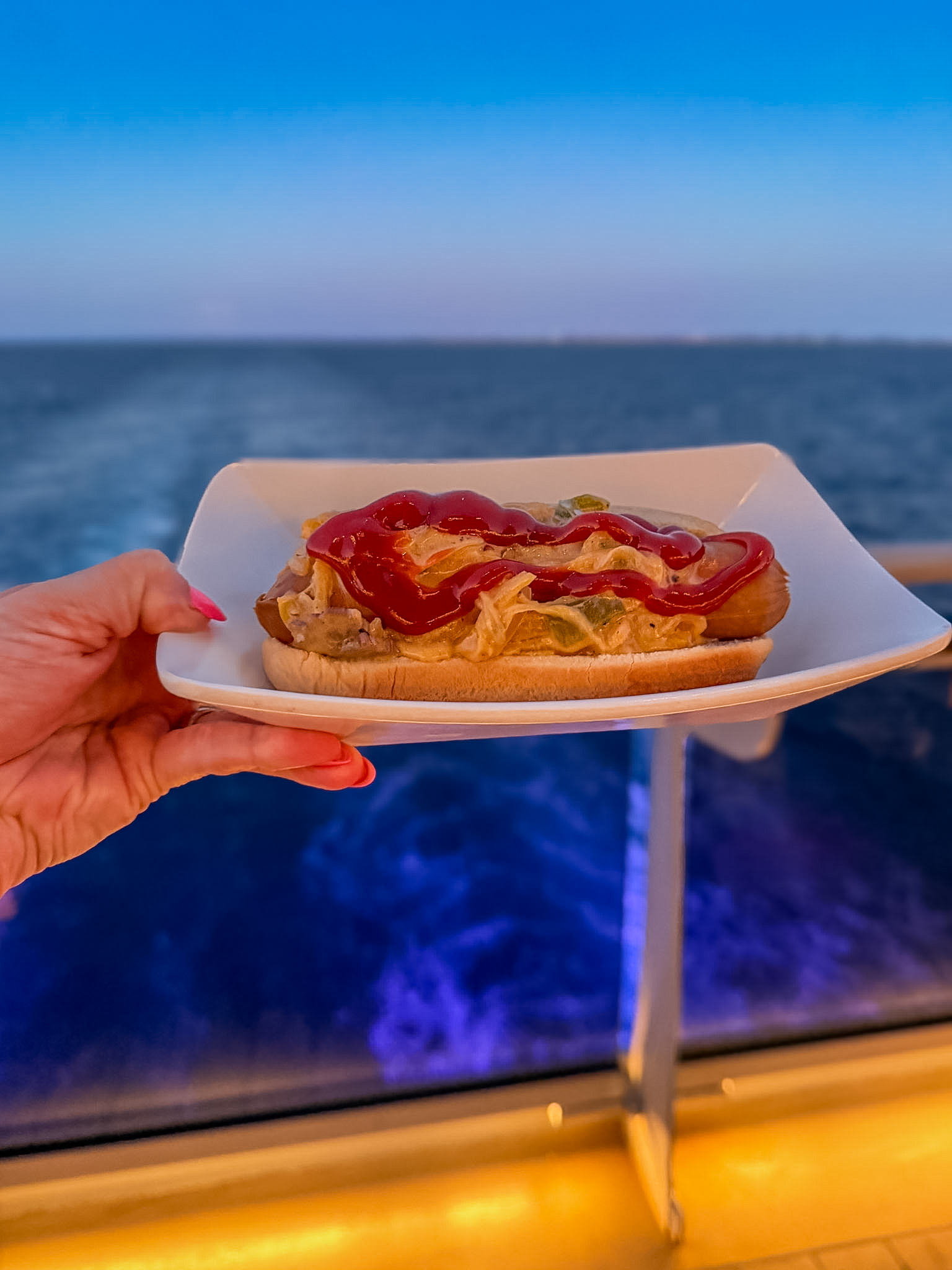 Best Photo Spots on Virgin Voyages Dock sunset ocean view