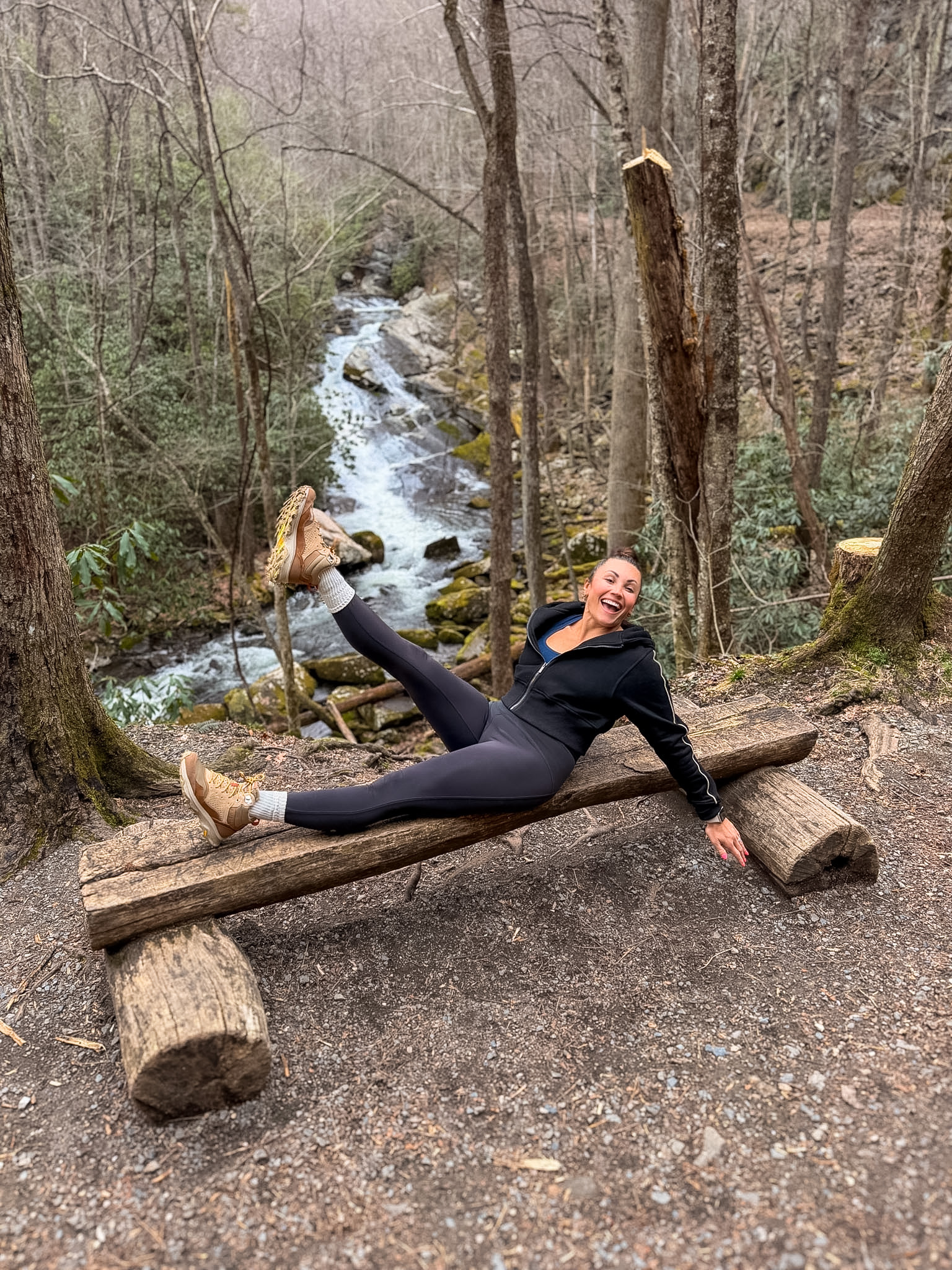 Middle Prong Trail Townsend TN guide wide trail with water views