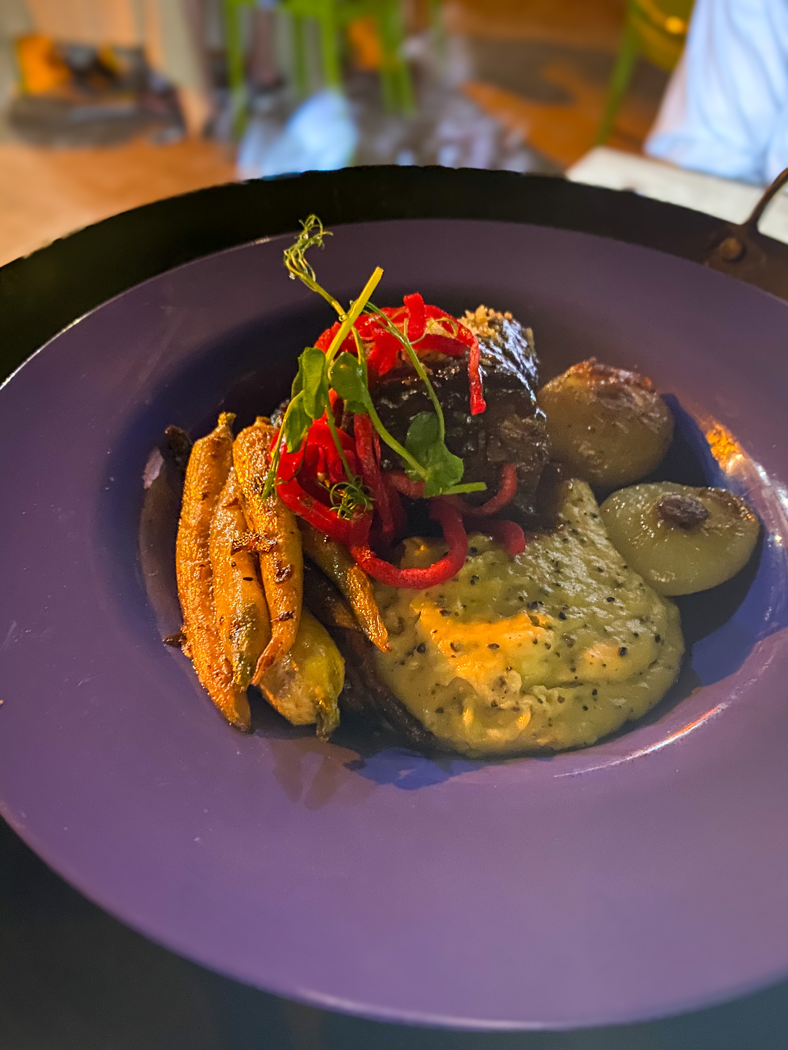 Barton G Miami Beach review filet dinner plate