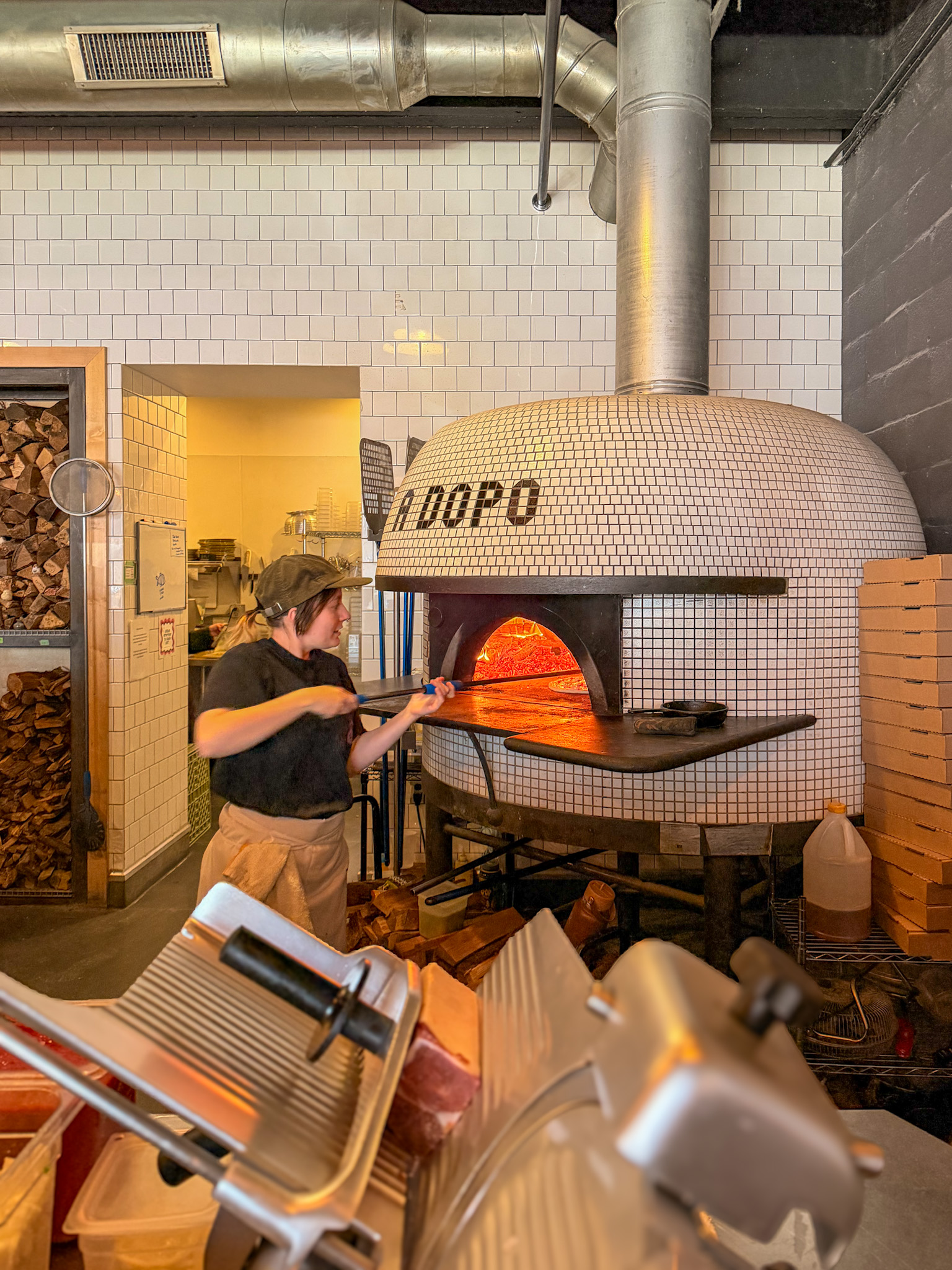 A Dopo Knoxville ovoline mozzarella appetizer with sourdough