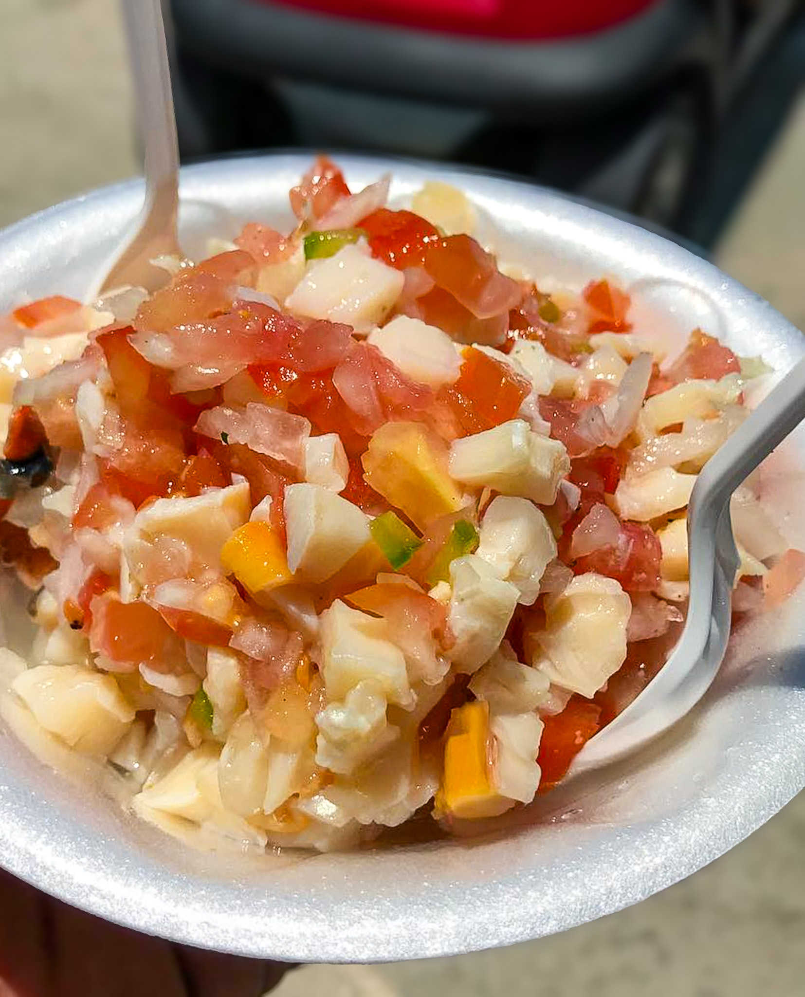 best conch salad in Bimini fresh at local stand
