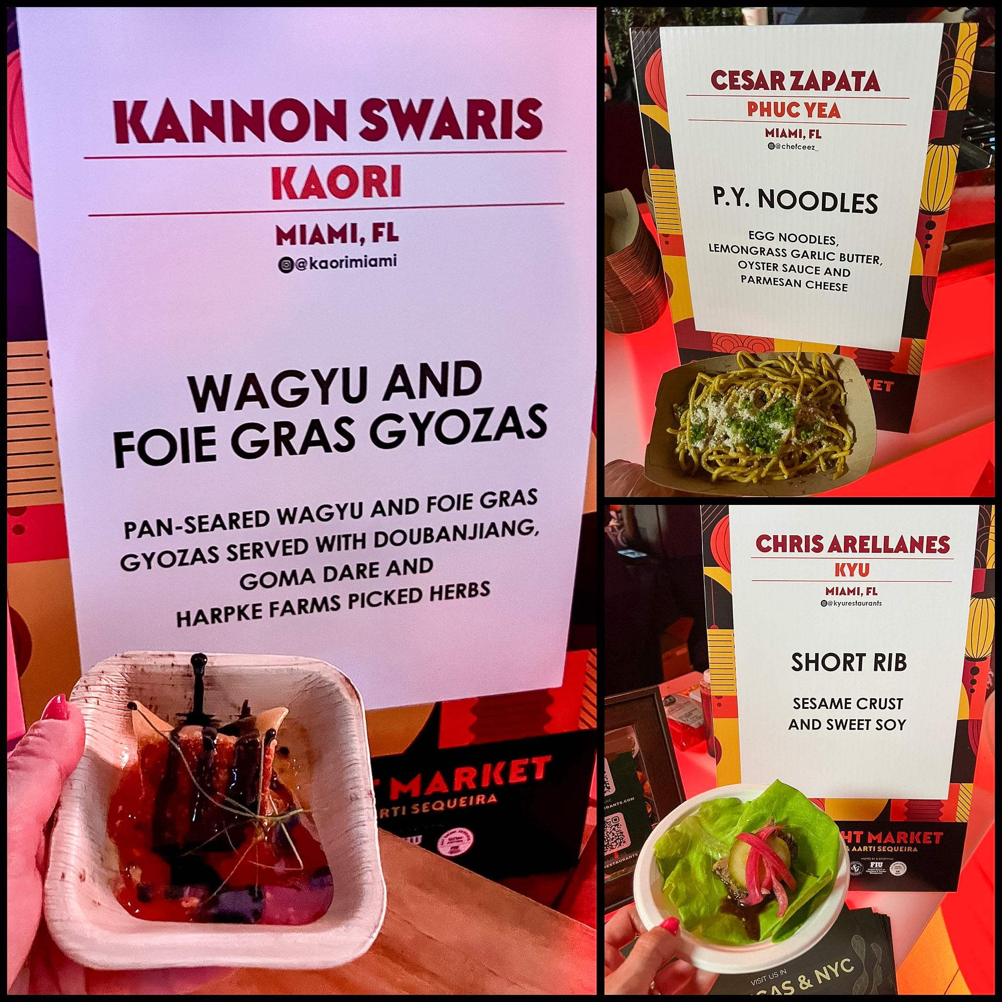 South Beach Wine & Food Festival Asian Night Market dishes