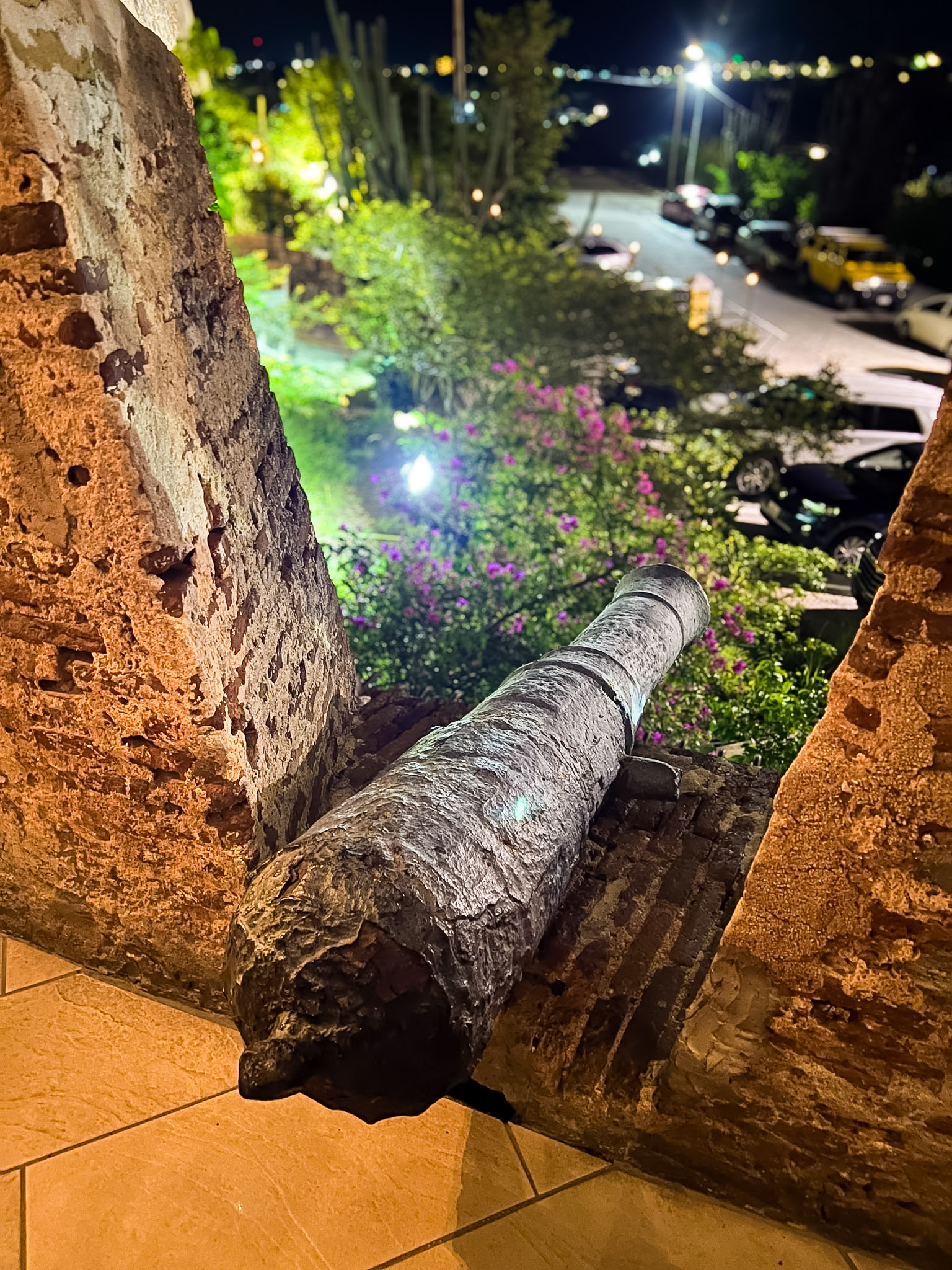Fort Nassau Curaçao terrace seating with panoramic city views